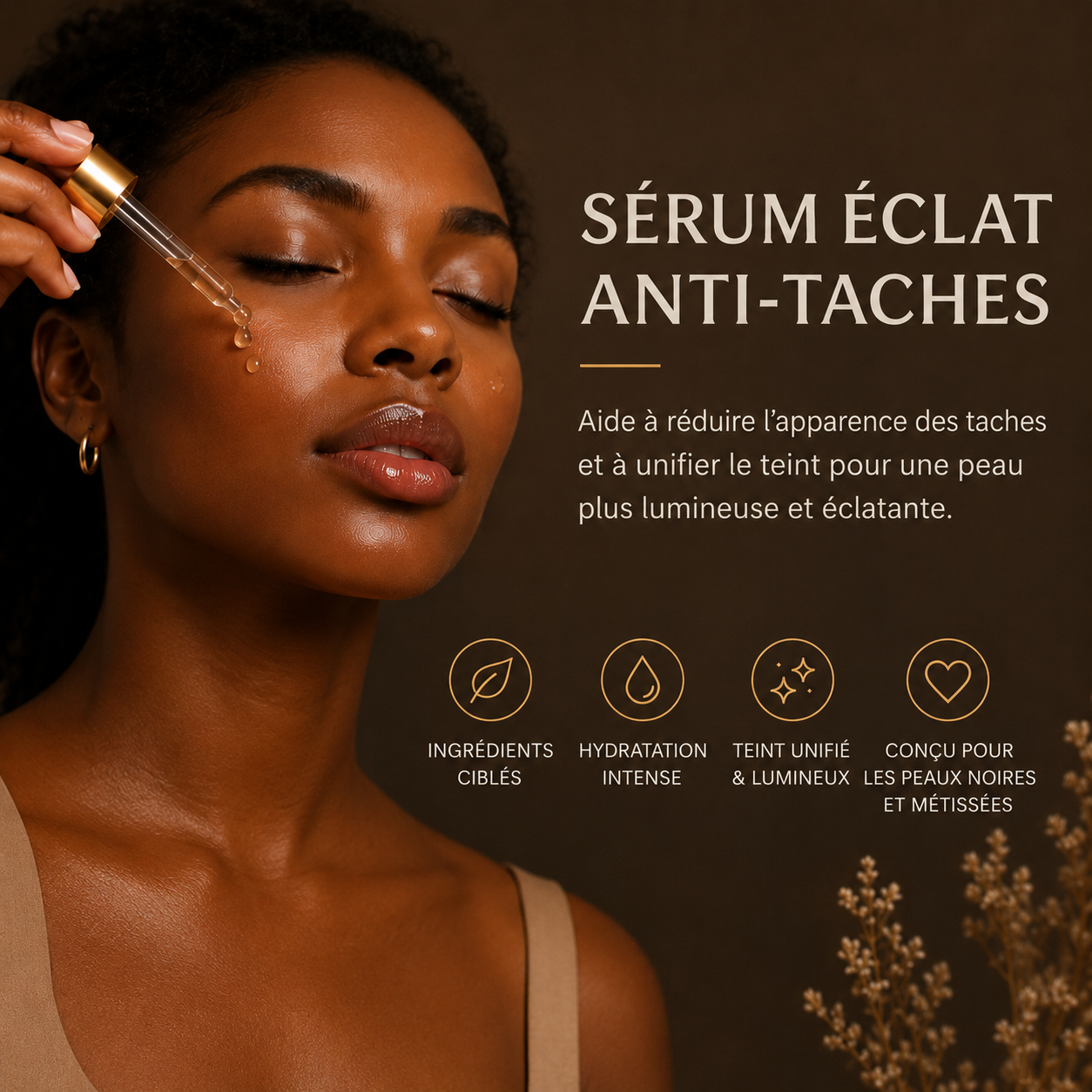 Sérum Éclat Anti-Taches – Peaux Noires & Métissées ✨